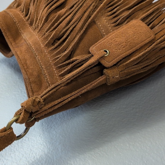 Fringe Tan Faux Leather Crossbody Bag By Mossimo - Picture 7 of 8